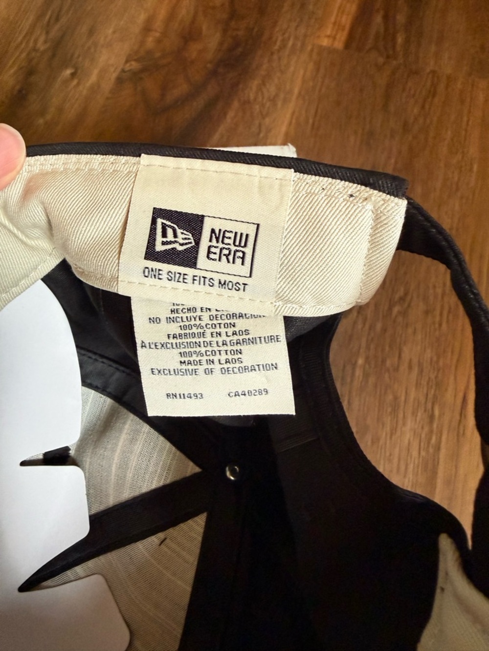 Fear of God Black Strapback Cap with Embossed Logo - Picture 5 of 6